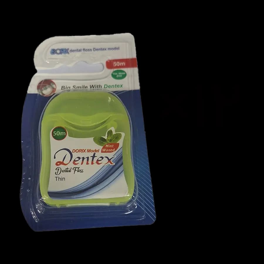نخ دندان دوریکس مدل دنیتکس (Dentex) مدل دوریکس 50 متری رایحه نعنایی بسته 12 تایی — تصویر ۲