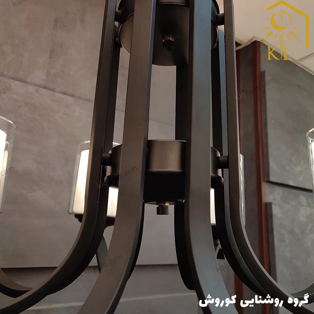 لوستر لهستانی مدل تابان – قابل انتخاب از 3 تا 8 شاخه — تصویر ۴