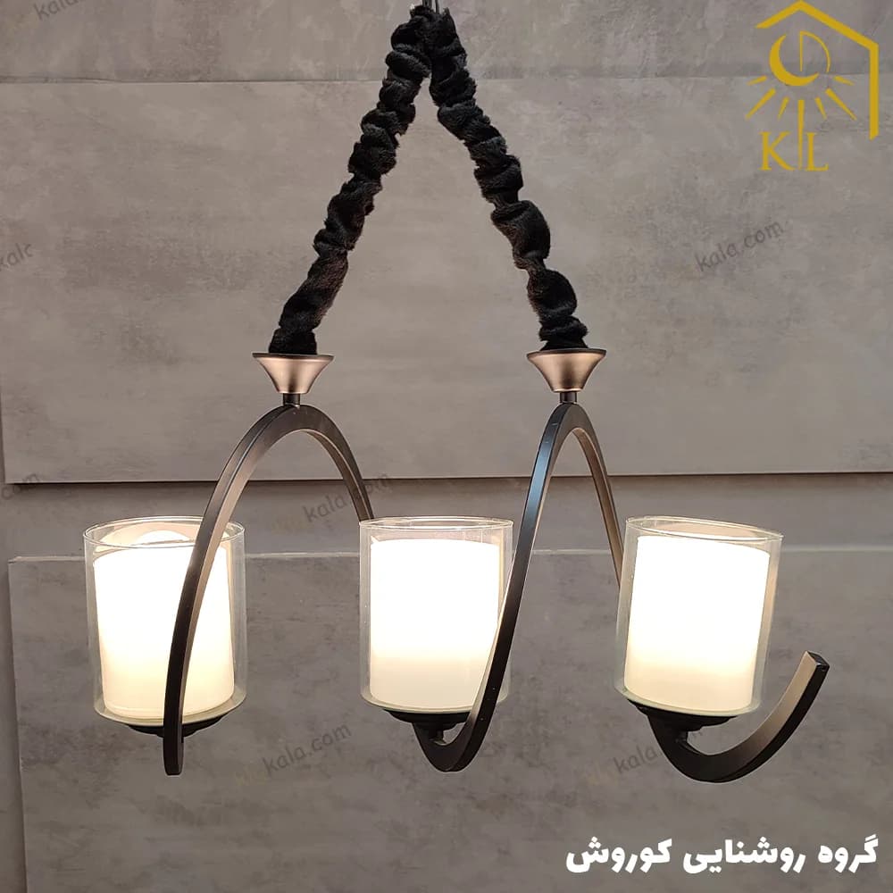 لوستر لهستانی مدل فنری رو به بالا – قابل انتخاب از 1 تا 6 شاخه — تصویر ۹