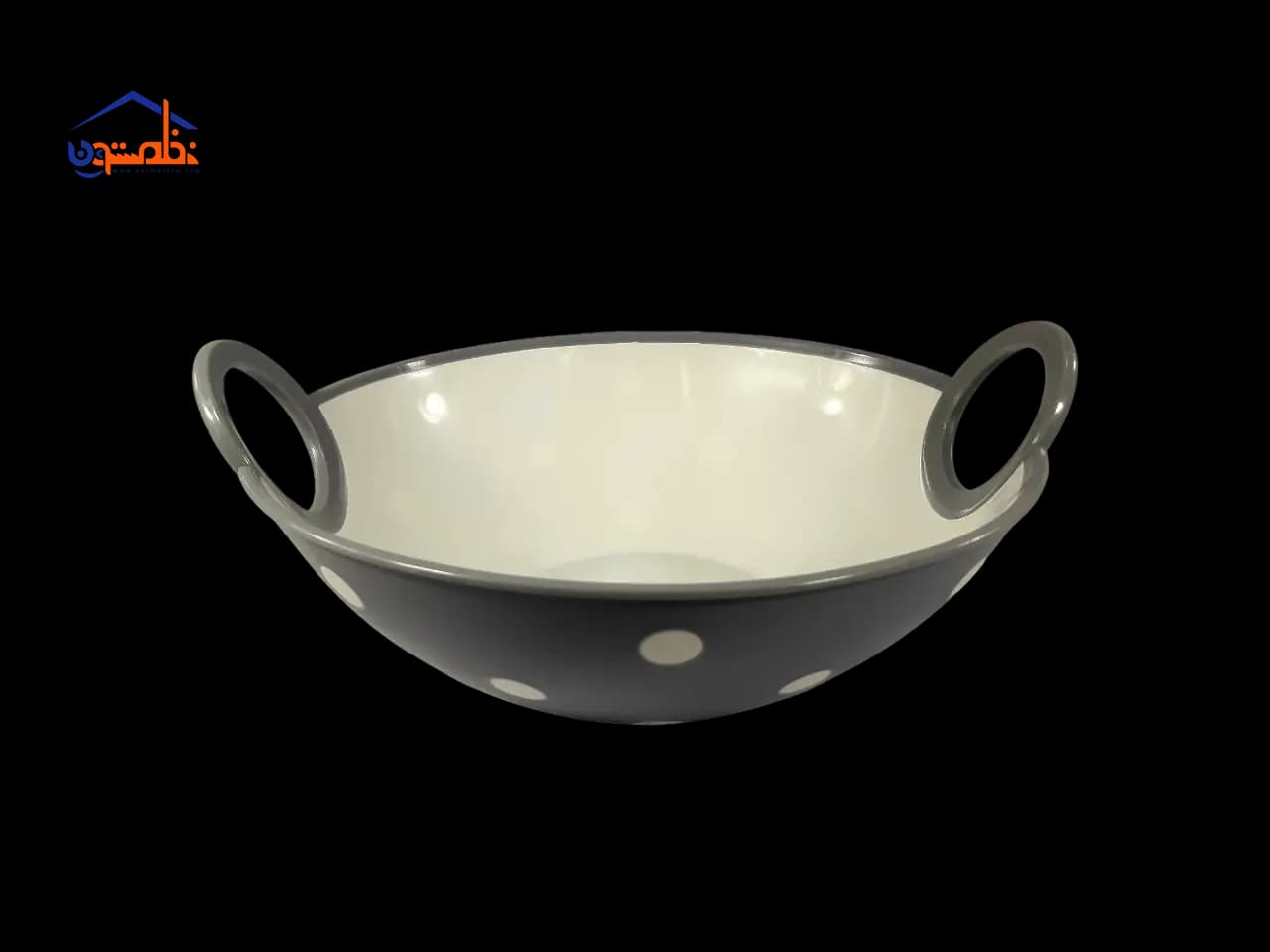 کاسه میوه خوری دسته دار مدل خالدار