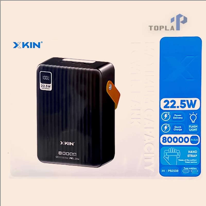 پاوربانک Xkin با ظرفیت 80000 میلی آمپر 22.5 وات — تصویر ۶