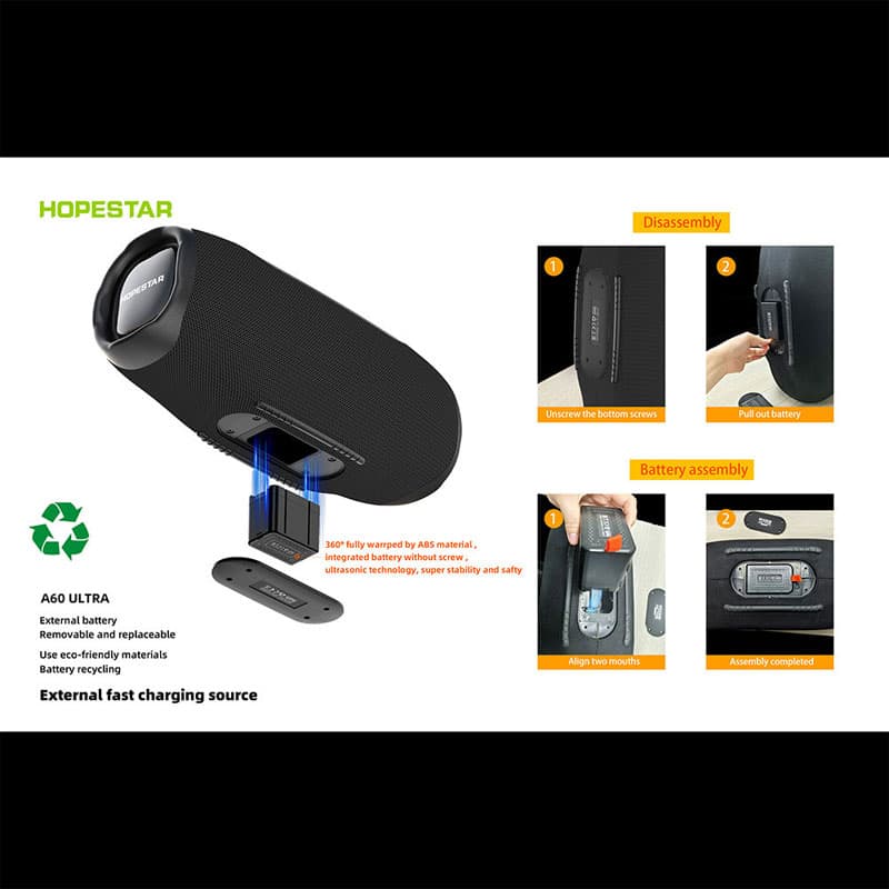 اسپیکر هوپ استار HOPESTAR-A60 Ultra 450W — تصویر ۴