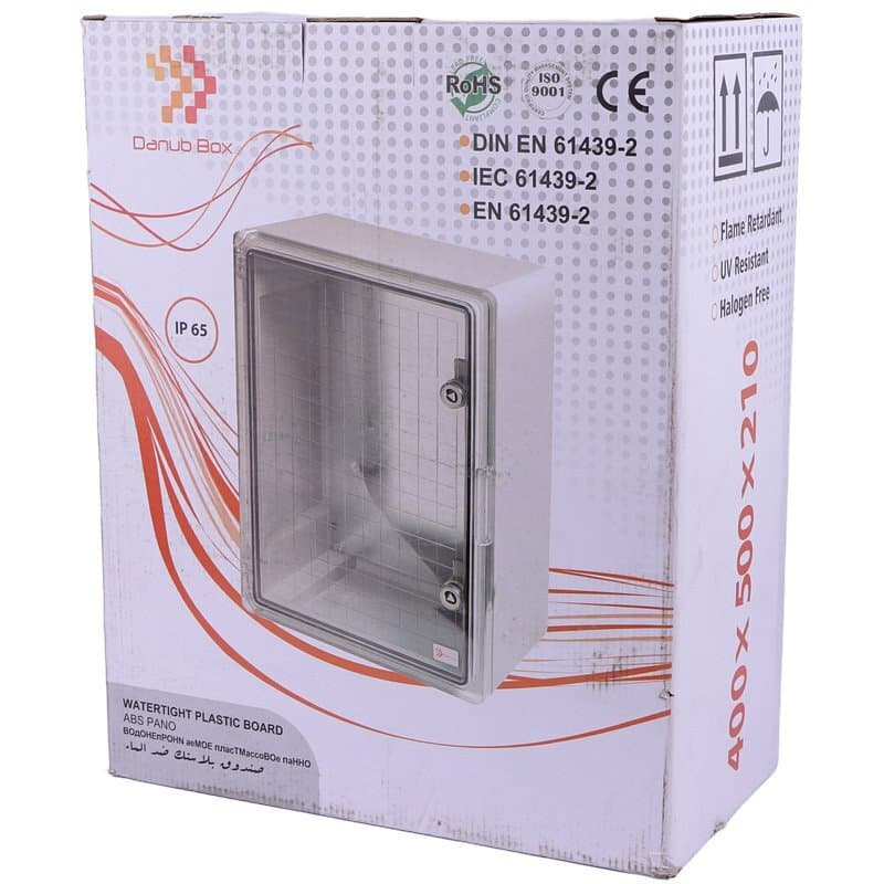 تابلو برق ابعاد 21×50×40 جنس ABS درب شفاف دانوب — تصویر ۴