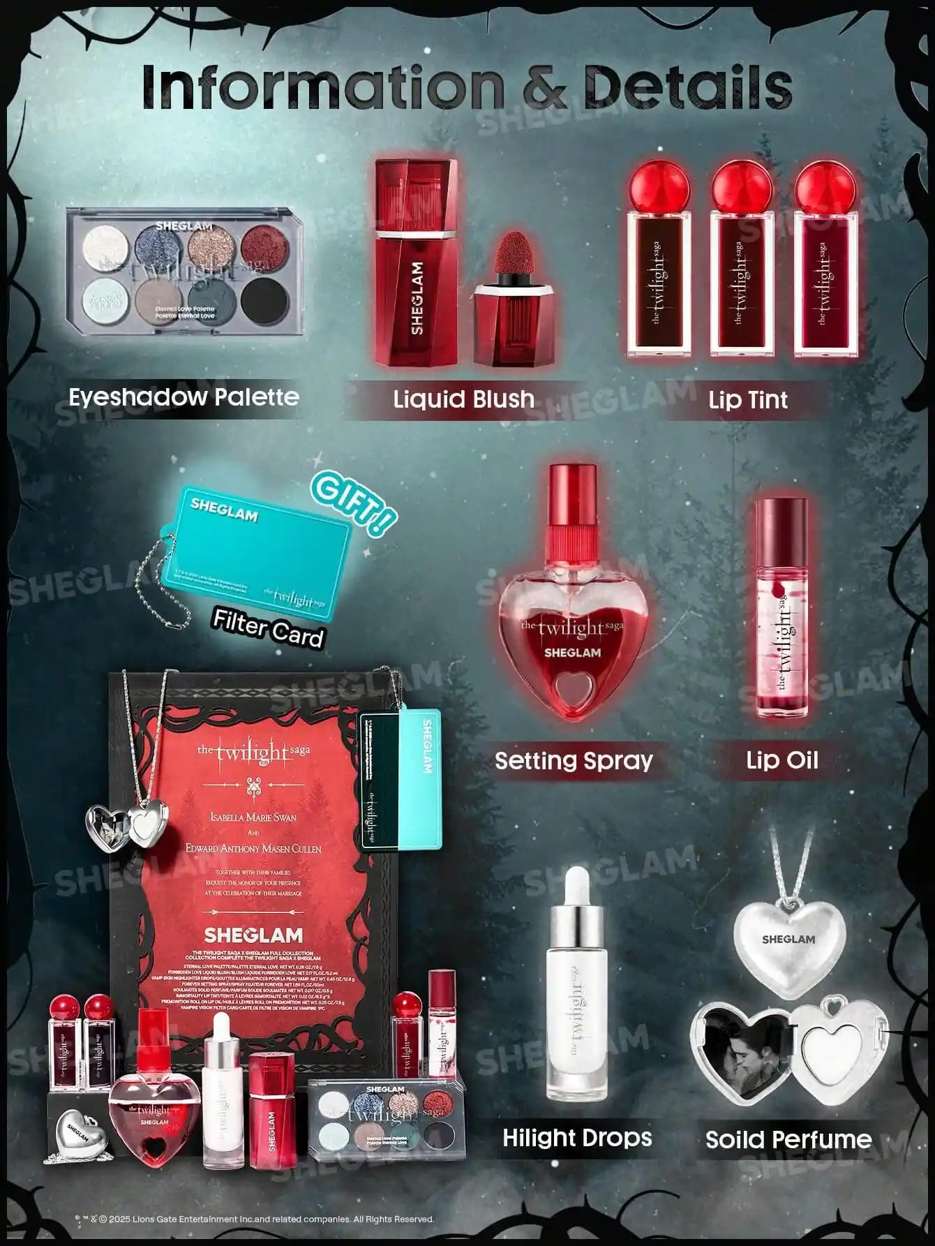 پک آرایشی کالکشن حماسه گرگ و میش شیگلم مدل SHEGLAM THE TWILIGHT SAGA — تصویر ۴