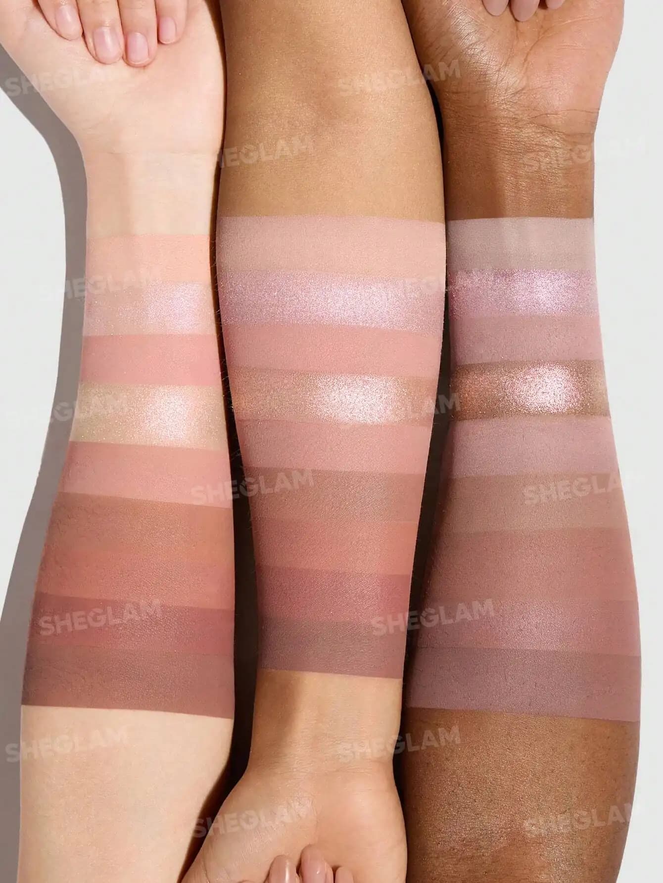 سایه 9 رنگ شیگلم مدل SHEGLAM JUST BLUSHED 9-PAN EYESHADOW PALLETE — تصویر ۲