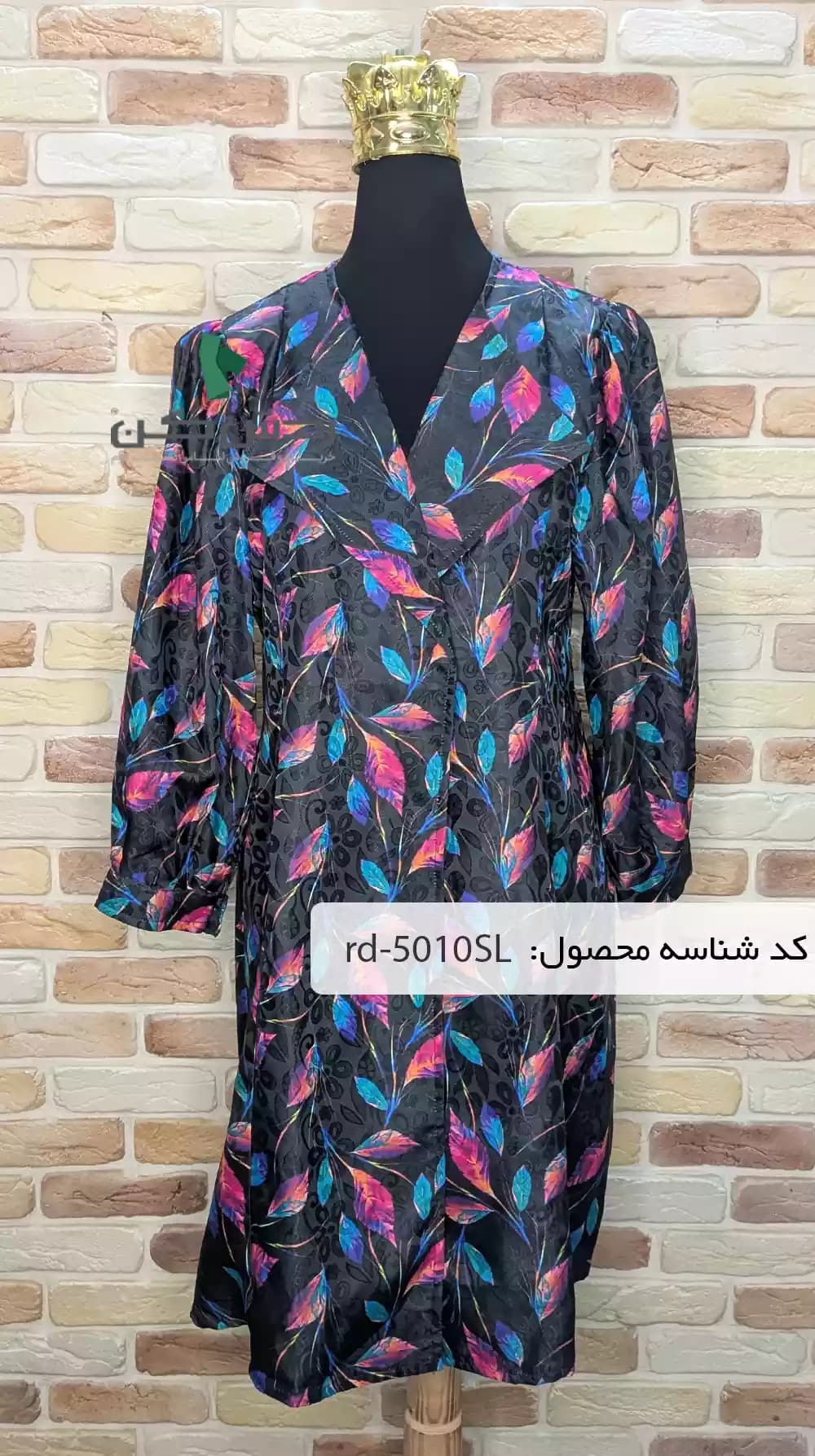 مانتو ساتن مشکی زنانه دست دوم — تصویر ۵