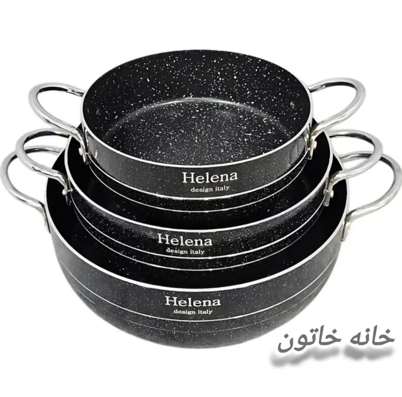 سرویس ماهیتابه دو دسته داخل گرانیتی ۳ عددی برند هلنا — تصویر ۶