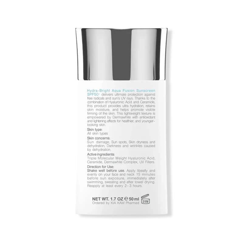 کرم ضدآفتاب بدون رنگ برایت مکس SPF50 مدل آکوا فیوژن مناسب انواع پوست، حجم 50 میلیلیتر — تصویر ۵