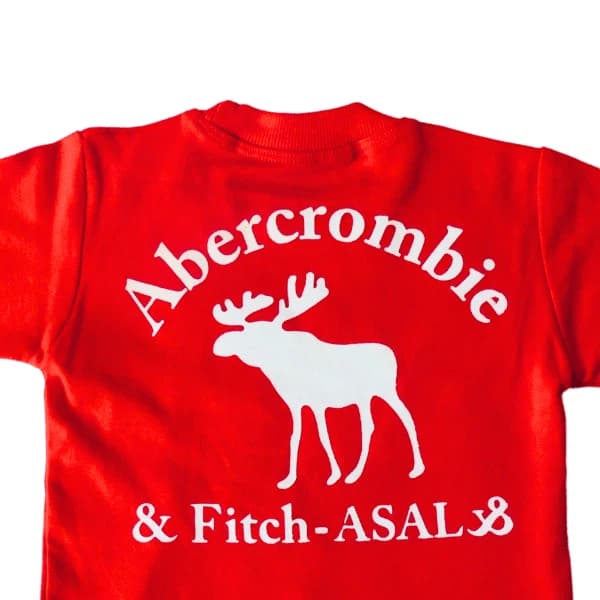 بلوز و شلوار شیک و اسپرت بچگانه قرمز Abercrombie مدل گوزن سایز35و40 — تصویر ۵