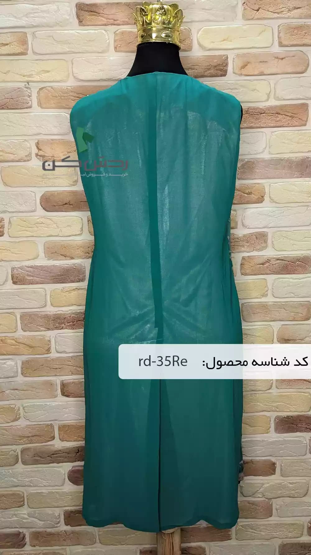 پیراهن مهمانی حریر زنانه دست دوم — تصویر ۵