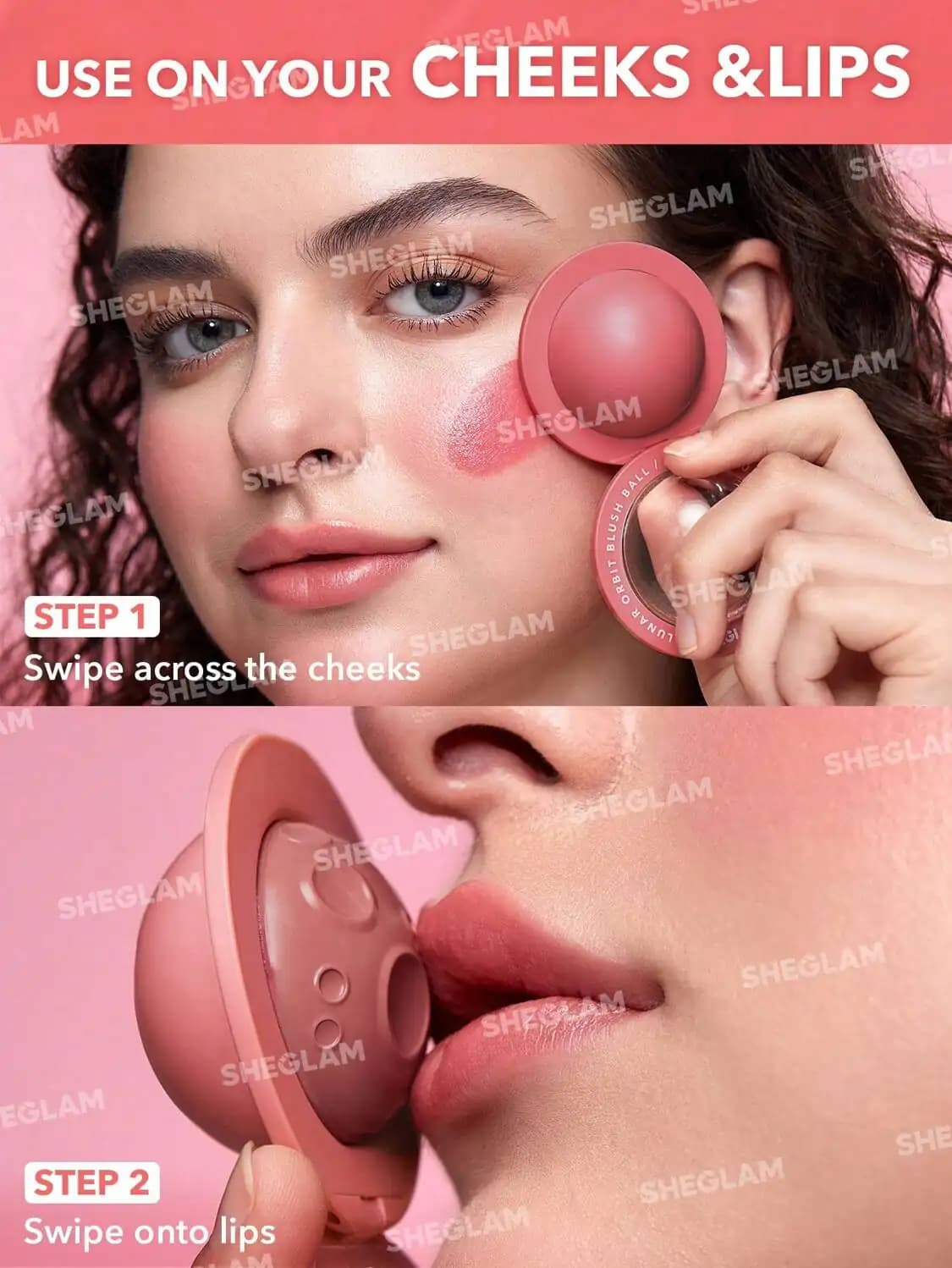 رژ لب و گونه فضایی شیگلم SHEGLAM LUNAR ORBIT BLUSH BALL — تصویر ۸