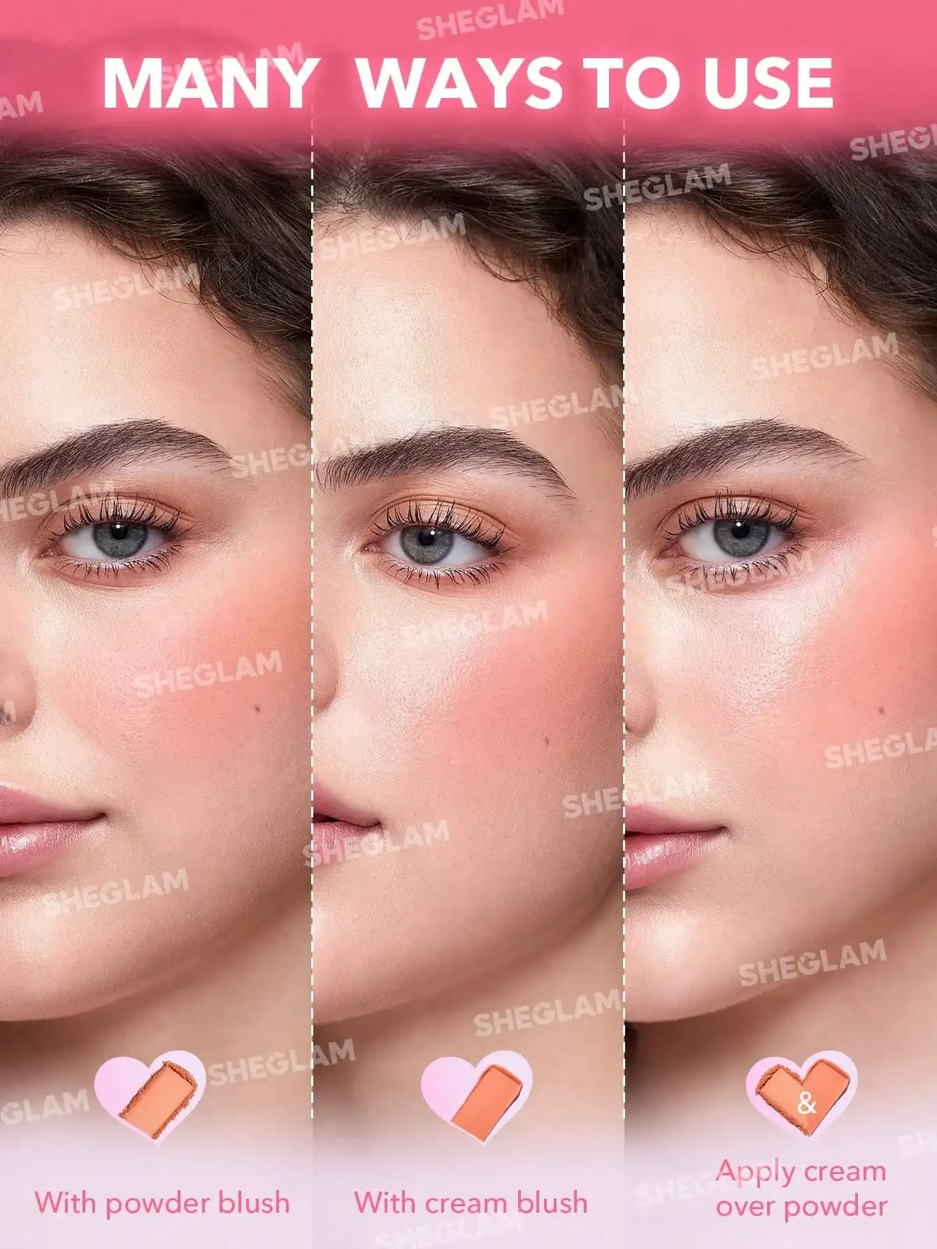 رژگونه کرمی و پودری شیگلم مدل CHEEK 2 CHEEK BLUSH — تصویر ۳
