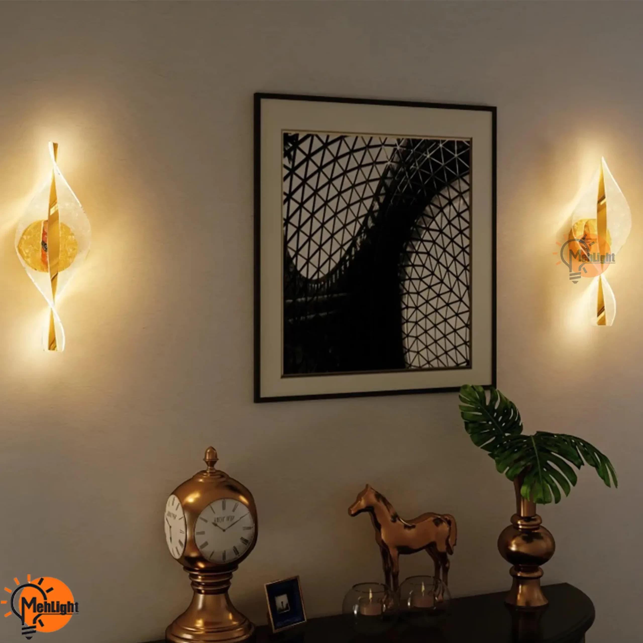 چراغ دیواری مارپیچ کد 100GD سه حالته — تصویر ۶