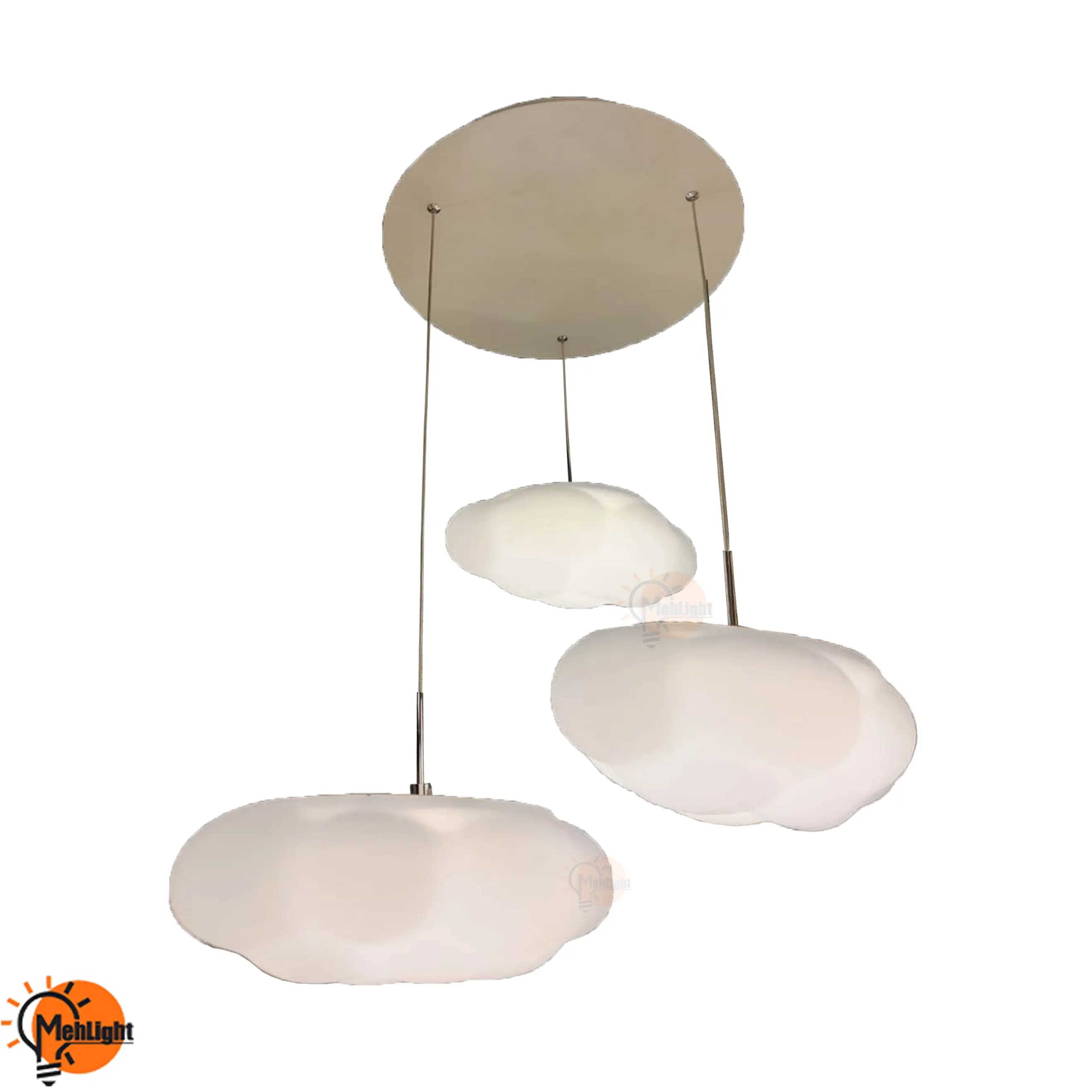 لوستر LED مدل ابری 3 طبقه