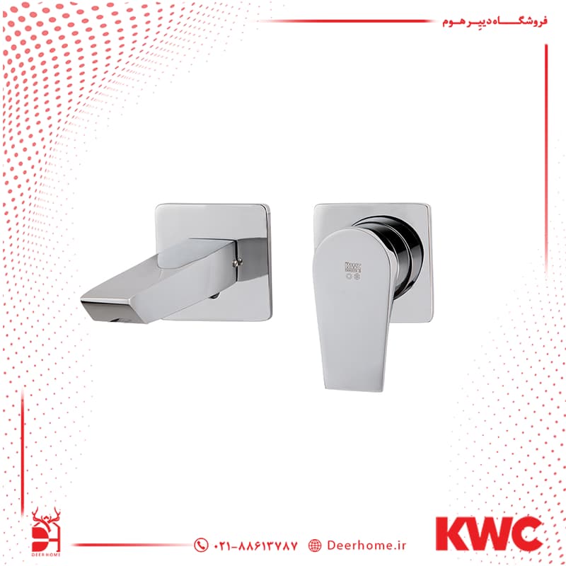 شیر روشویی توکار KWC مدل ورونا تیپ 2 یونیورسال 2 تیکه — تصویر ۴