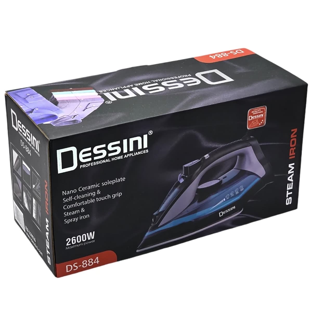 اتو بخار دسینی مدل DS-884 با توان ۲۶۰۰ وات — تصویر ۹