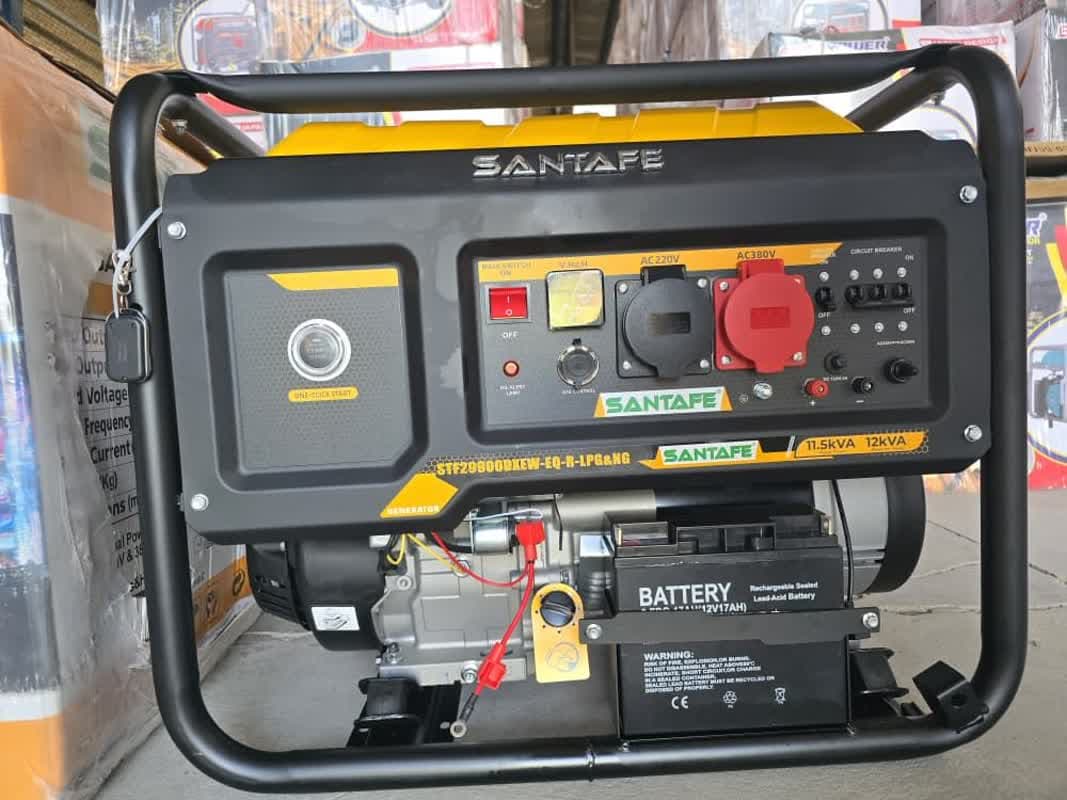 موتوربرق سانتافه 12 کیلووات سه گانه سوز تکفاز مدل STF 29900 LPG.NG — تصویر ۴
