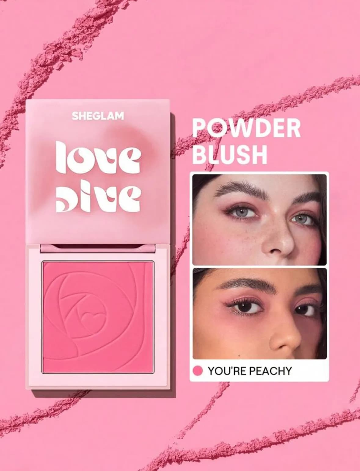 رژگونه پودری شیگلم Love Dive مدل You’re Peachy — تصویر ۴