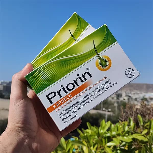 قرص پریورین Priorin ضد ریزش موی هورمونی و ارثی بایر آلمانی اصل 120 عددی — تصویر ۲