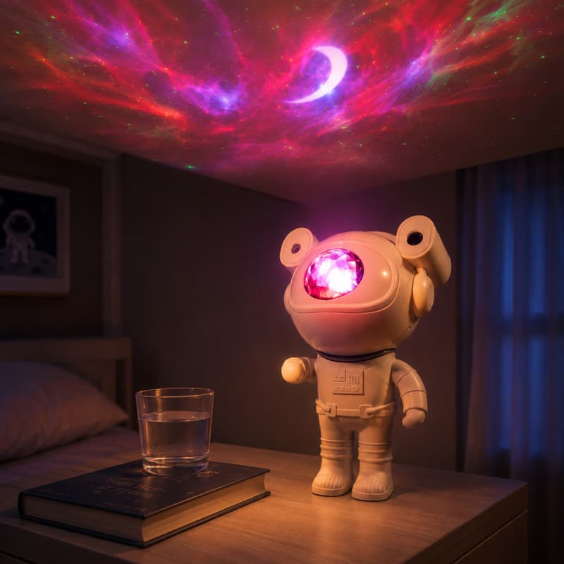 چراغ خواب مدل Astronaut طرح کهکشان — تصویر ۲