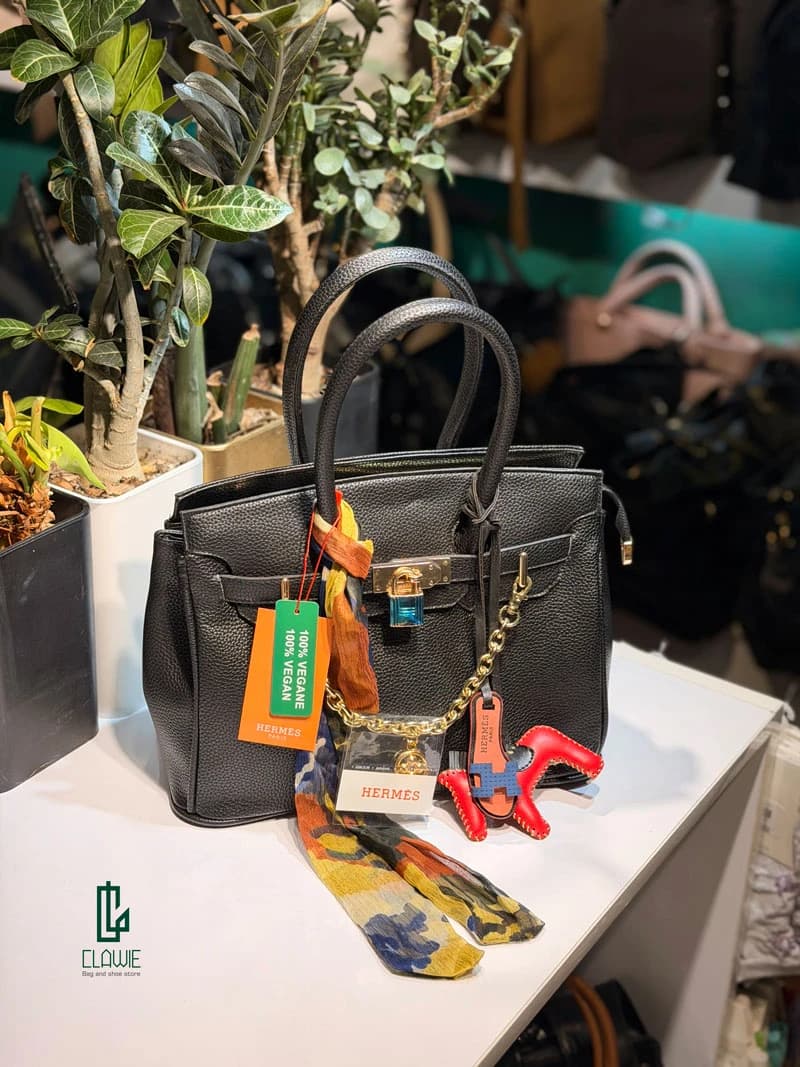 کیف زنانه.دخترانه : هرمس دسته دار چرم — تصویر ۷