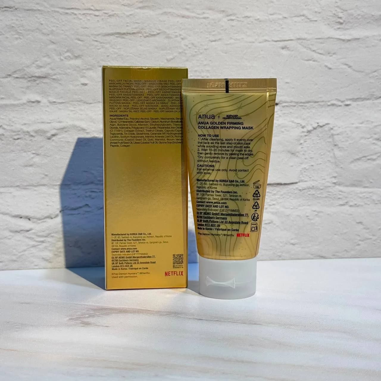 ماسک صورت کلاژن سفت کننده و جوانساز آنوا ۸۰ میل Anua Kpop Hunters Golden Firming Collagen Wrapping Mask — تصویر ۶
