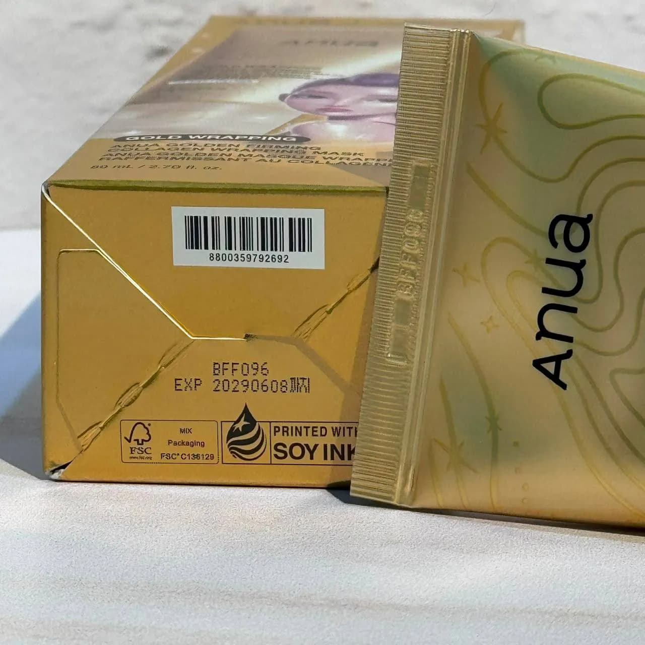 ماسک صورت کلاژن سفت کننده و جوانساز آنوا ۸۰ میل Anua Kpop Hunters Golden Firming Collagen Wrapping Mask — تصویر ۲