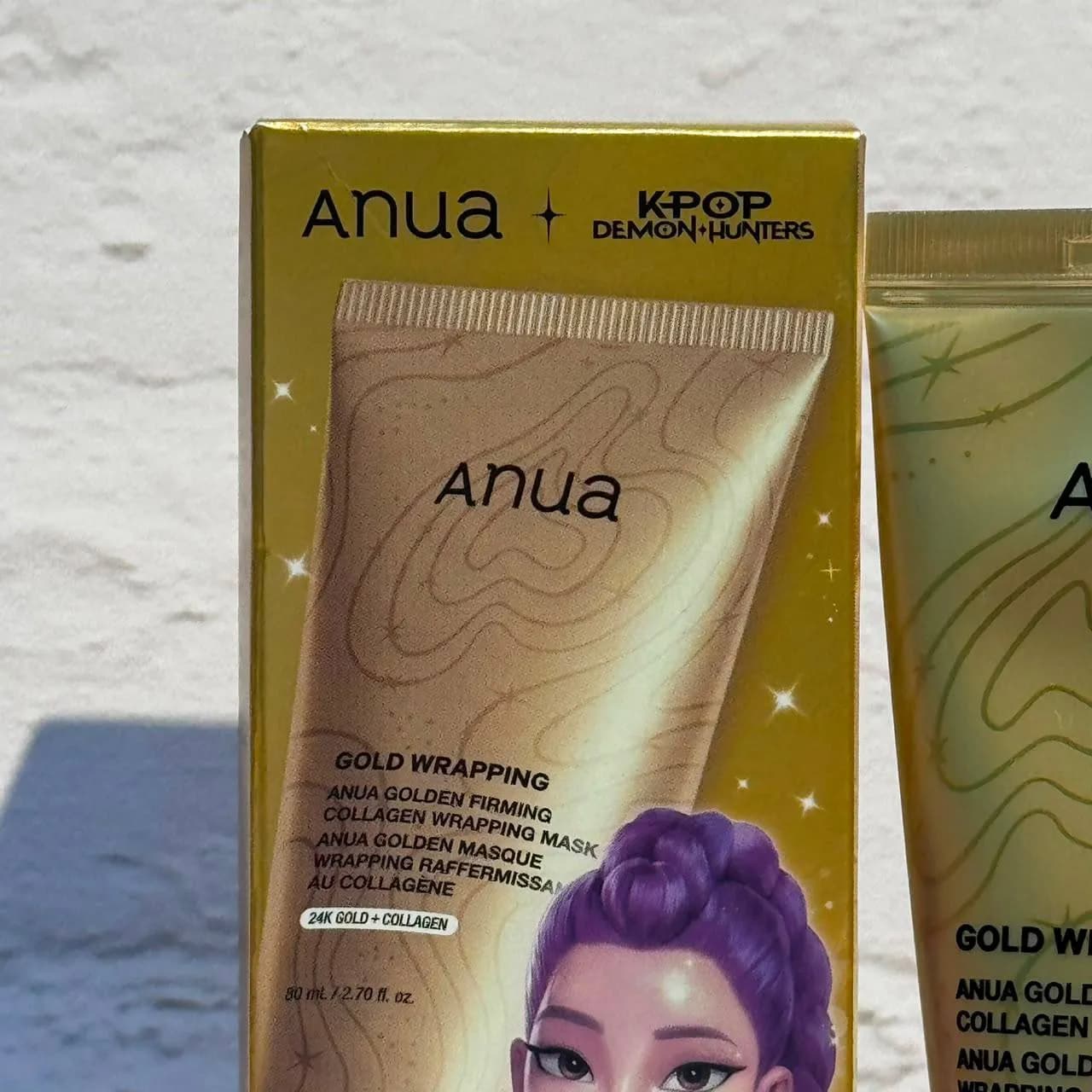 ماسک صورت کلاژن سفت کننده و جوانساز آنوا ۸۰ میل Anua Kpop Hunters Golden Firming Collagen Wrapping Mask — تصویر ۴