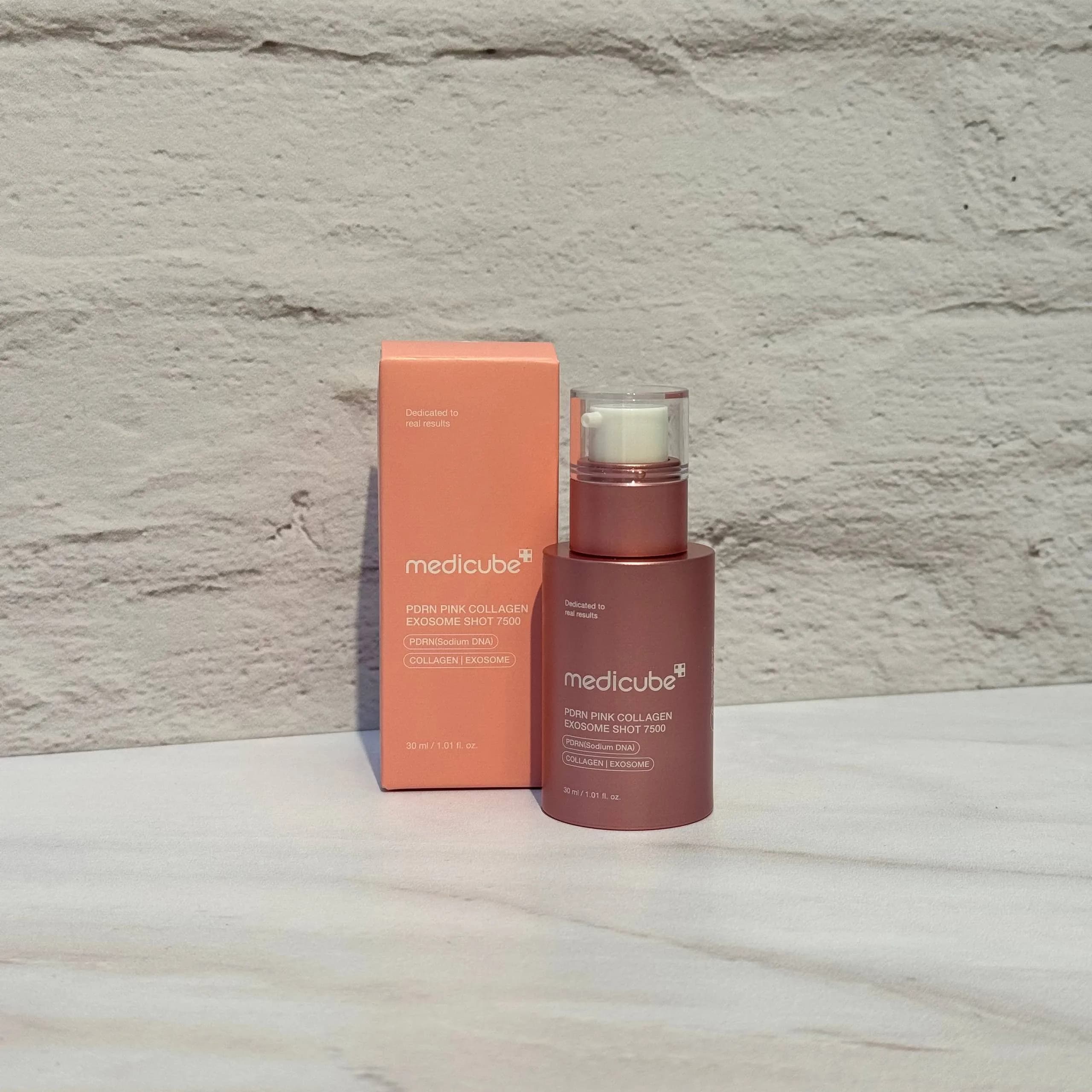 سرم اگزوزوم PDRN شات 7500 مدی کیوب ضد چروک و روشن کننده PDRN PINK EXOSOME SHOT SERUM 7500