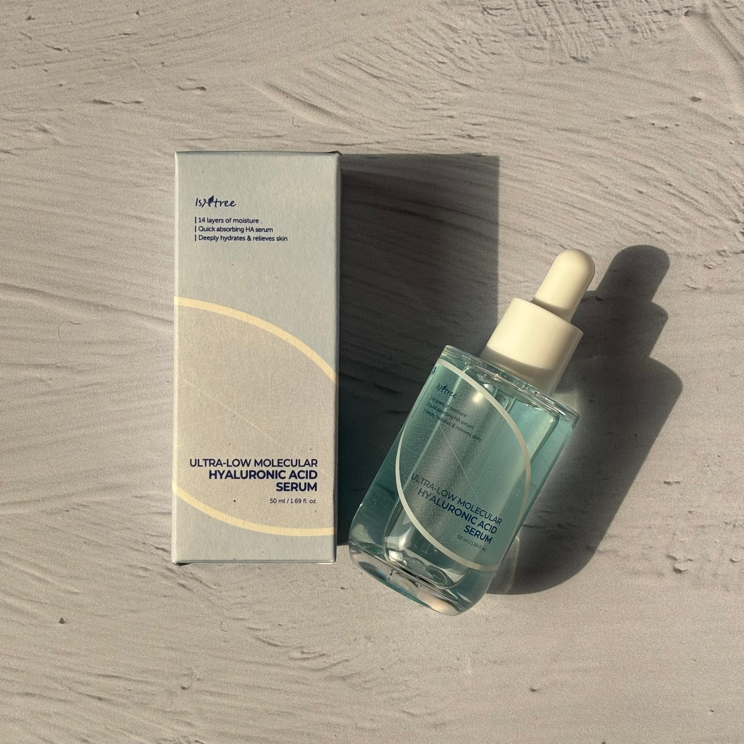 سرم آبرسان هیالورونیک اسید ریز مولکول ایزنتری 50 میل ISNTREE Ultra-low Molecular Hyaluronic Acid Serum — تصویر ۷