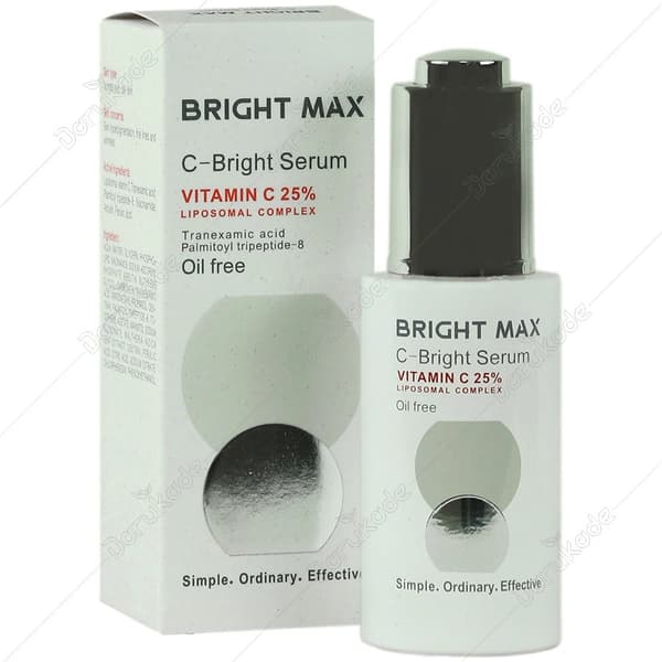 سرم روشنکننده پوست برایت مکس مدل جوان کننده حجم 30 میلیلیتر، حاوی 25% ویتامین سی — تصویر ۶
