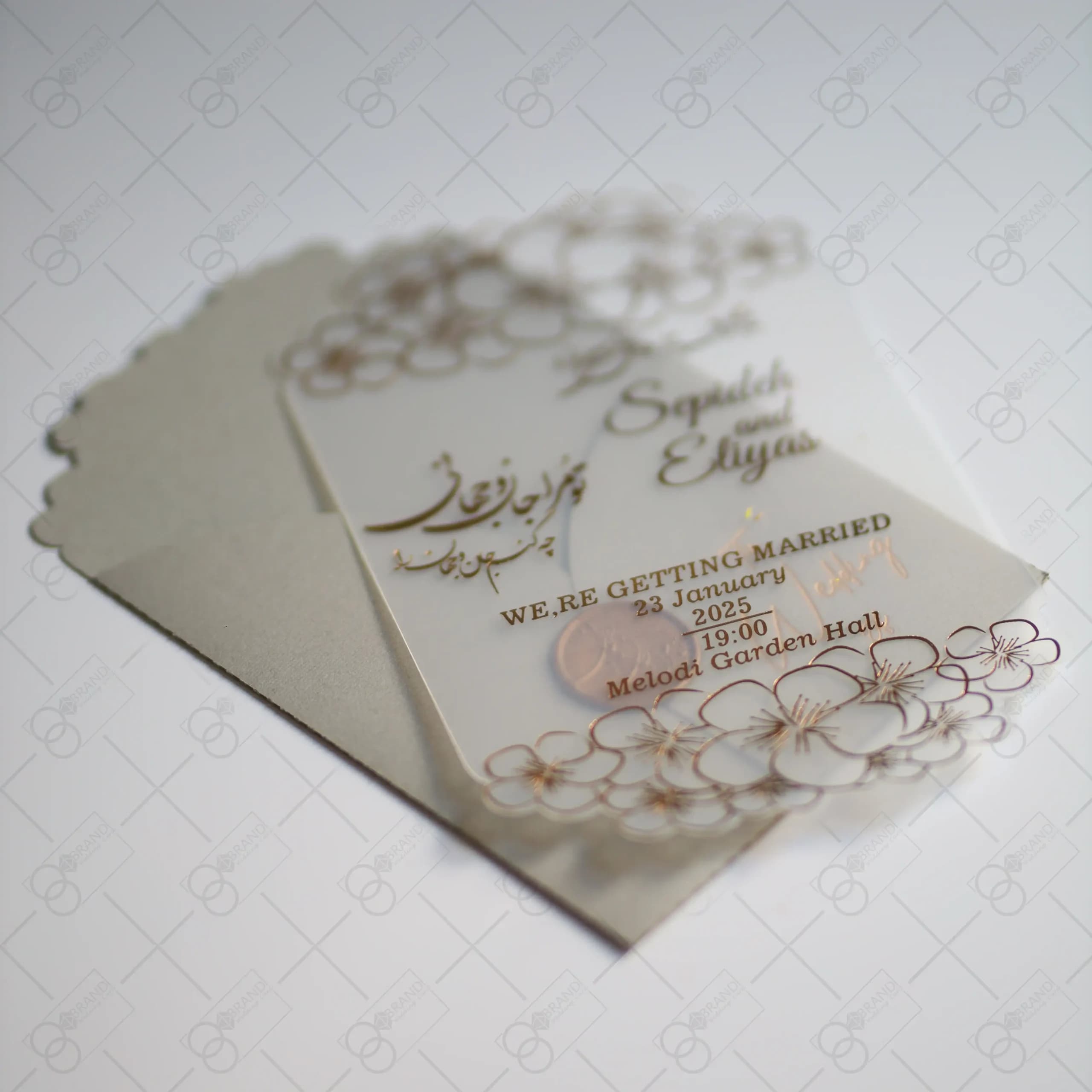 کارت عروسی طلقی مدل Toosi — تصویر ۳