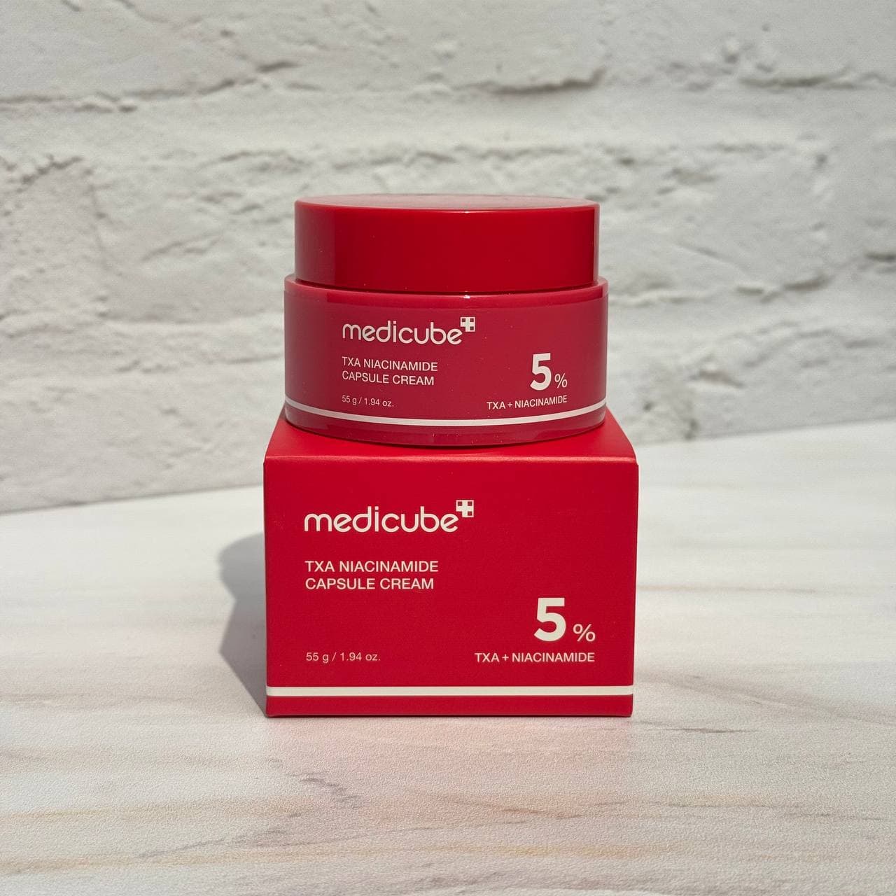 کرم ضد لک و روشن کننده ترانگزامیک اسید و نیاسینامید مدی کیوب 55 گرم Medicube TXA Niacinamide Capsule Cream