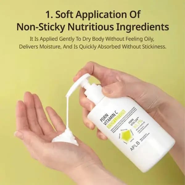لوسیون بدن مرطوب کننده و روشن کننده APLB PDRN Vitamin C Body Lotion — تصویر ۴