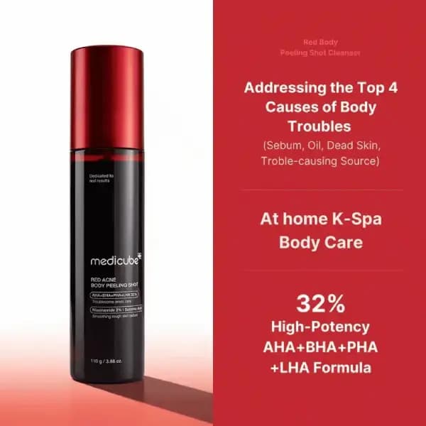 اسپری لایه بردار بدن ضد جوش مدیکوب Medicube Red Acne Body Peeling Shot — تصویر ۲