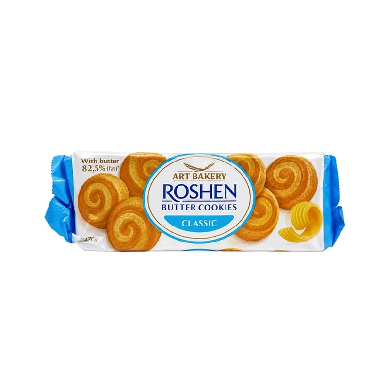 بیسکویت کرهای روشن مدل Classic Butter Cookies وزن 140 گرم
