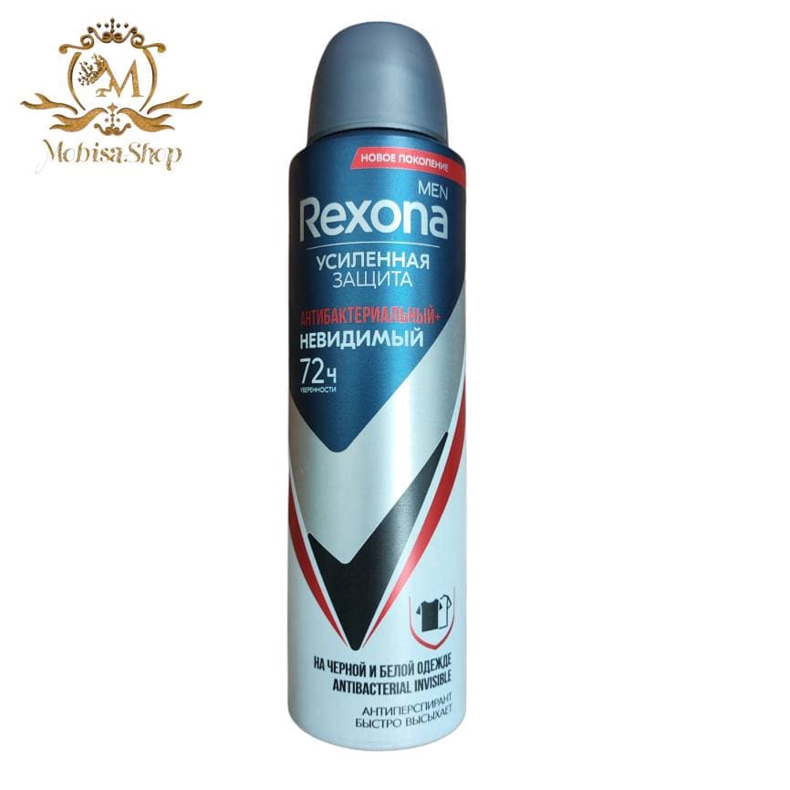اسپری دئودورانت ضد تعریق مردانه رکسونا REXONA آنتی باکتریال حجم 150 میل