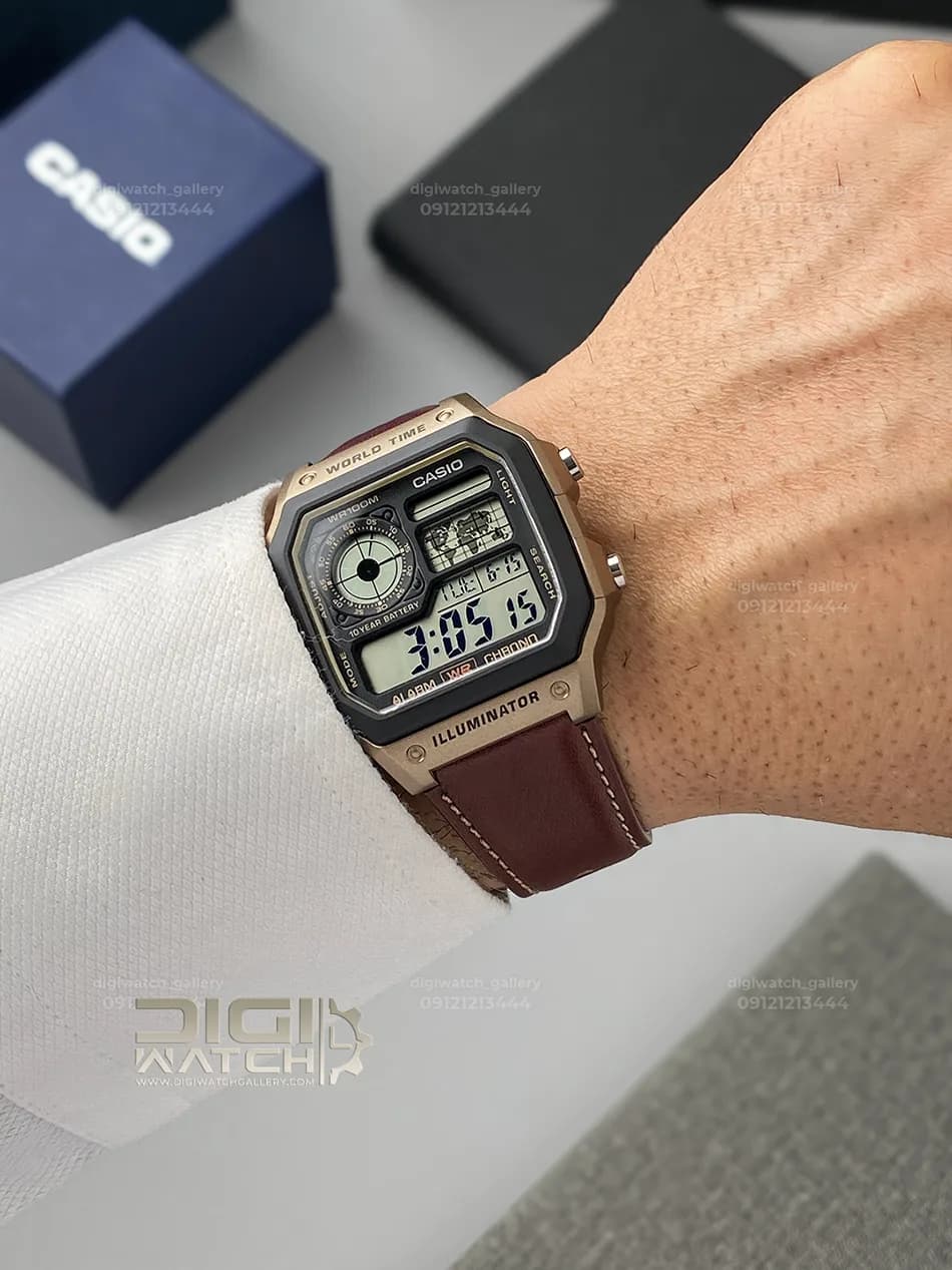 ساعت اورجینال مردانه کاسیو مدل CASIO AE-1200WHL-5AV — تصویر ۹