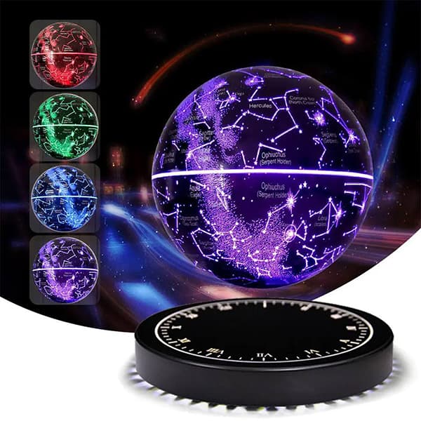کره صور فلکی مغناطیسی معلق مدل کهکشان کد 22|HCNT Levitating LED Star Globe — تصویر ۷