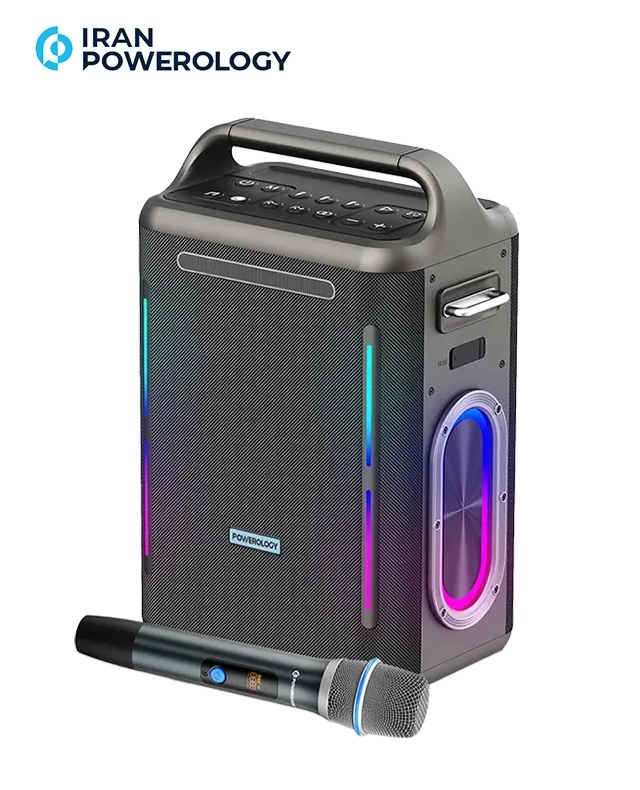 اسپیکر شارژی 300 وات پاورولوژی Powerology Karaoke Party Speaker PW013 — تصویر ۶