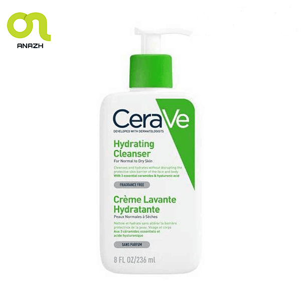 ژل شستشو هیدراتینگ سراوی CERAVE حجم 236 میل مدل HYDRATING CLEANSER-اناژ — تصویر ۳