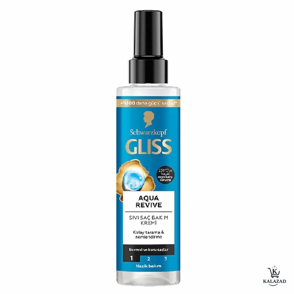 اسپري دوفاز گليس مناسب موهاي نرمال و خشك 200 ميل AQUA REVIVE gliss — تصویر ۳