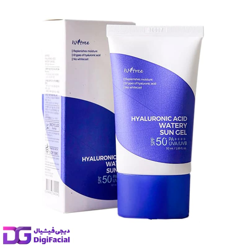 ژل ضد آفتاب spf50 آبرسان هیالورونیک اسید ایزنتری