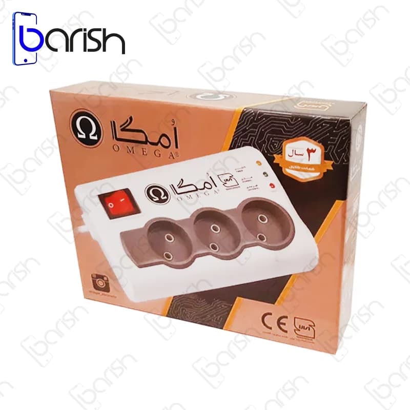 محافظ برق 3 خانه یخچالی اُمگا مدل P3100 طول 3 متر — تصویر ۶