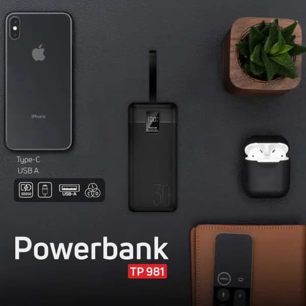 پاور بانک تسکو مدل TP 981 ظرفیت 30000 میلی آمپر ساعت — تصویر ۳