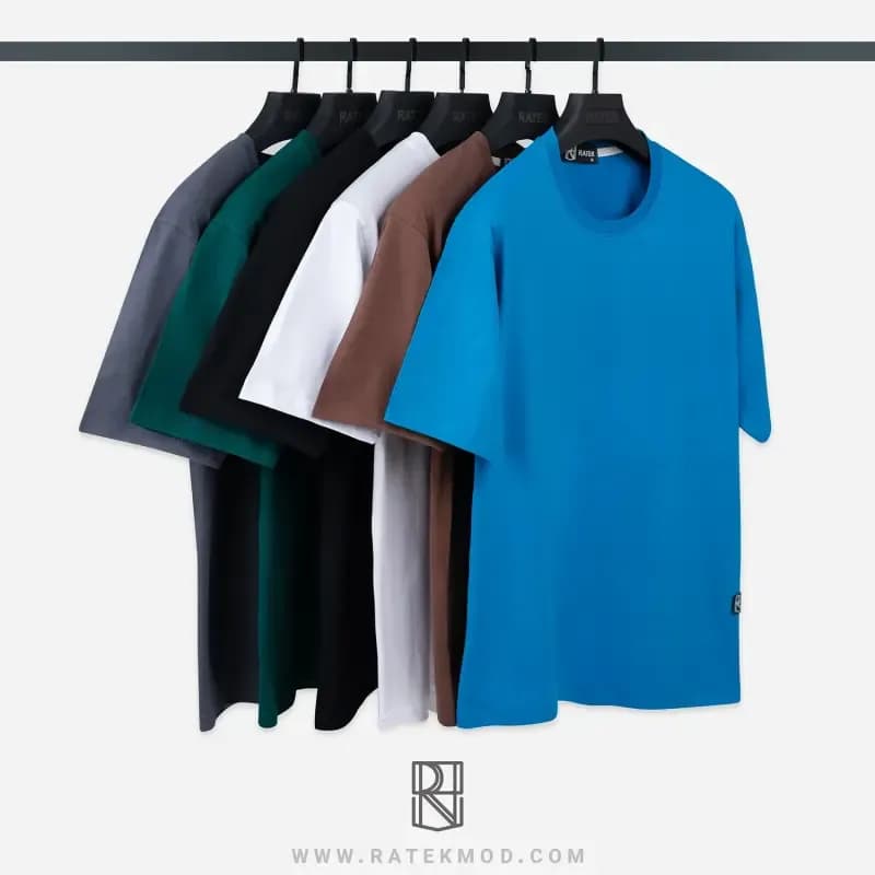 تیشرت باکسی ساده بیسیک پنبه سوپر درجه یک آستین کوتاه سایز بزرگ و معمولی — تصویر ۲