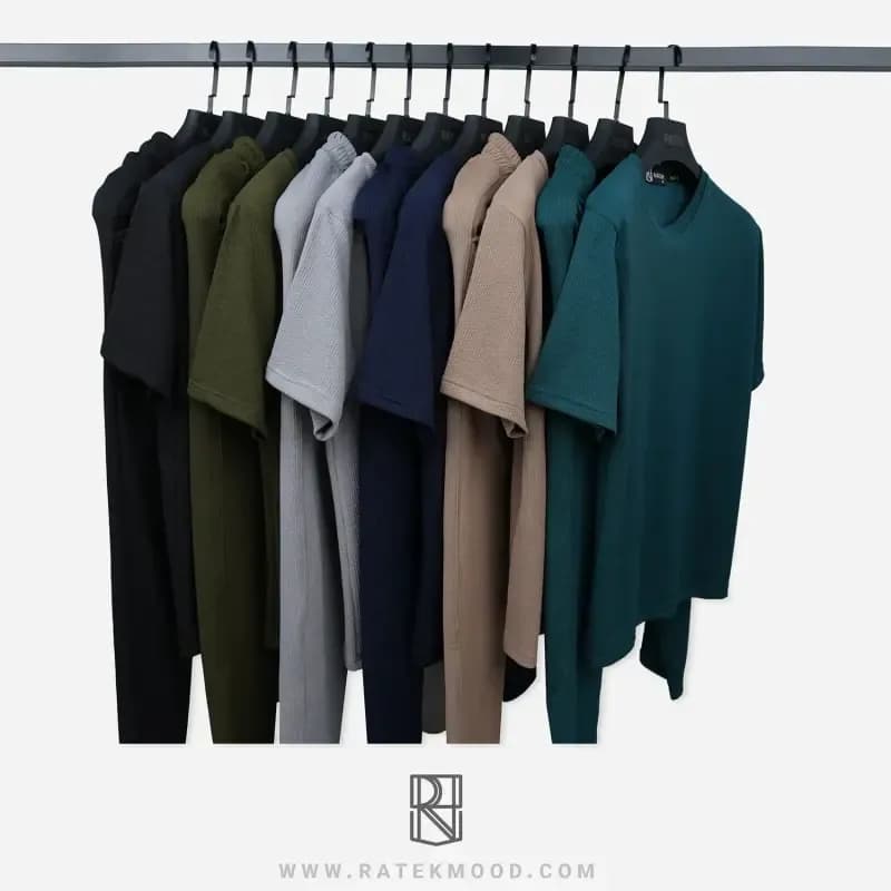 ست تیشرت و شلوار کبریتی مردانه سایز بزرگ XL تا XXXL — تصویر ۹