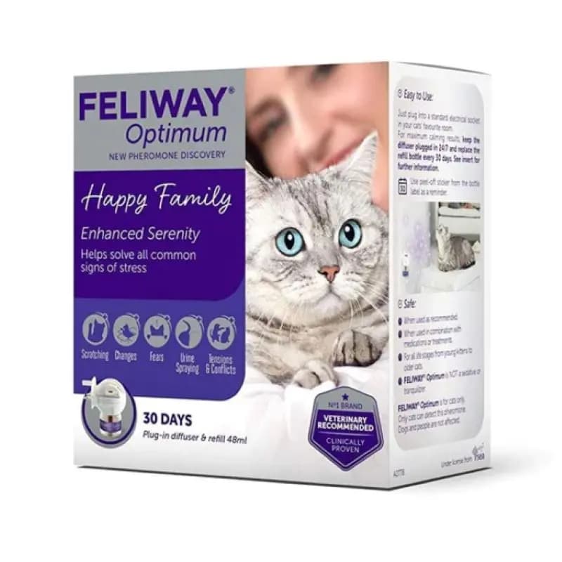پک کامل دیفیوزر فرومون گربه فلیوی اپتیموم ۴۸ میلیلیتر (FELIWAY Optimum) — تصویر ۲