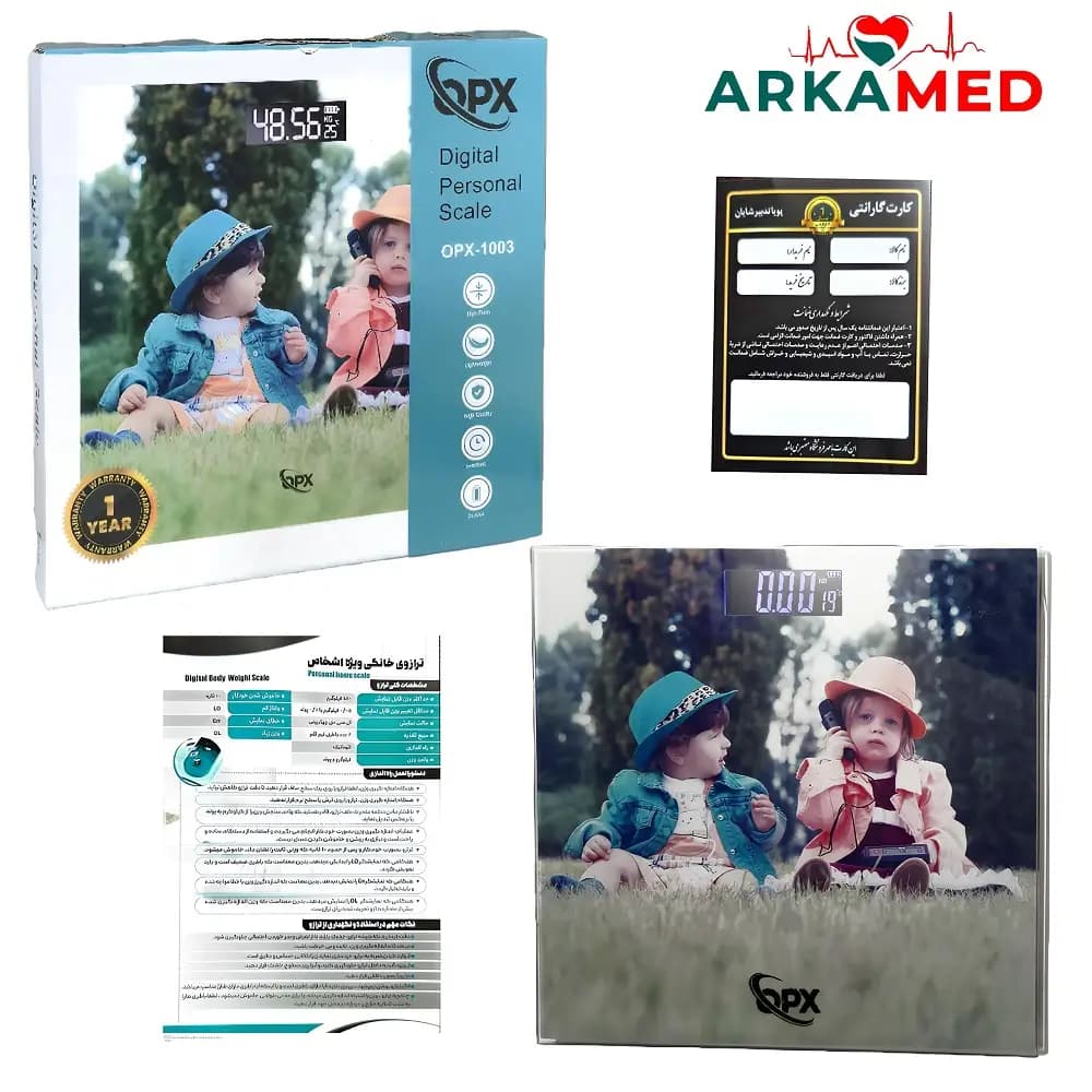 ترازوی وزن کشی دیجیتال اپکس 1003‑OPX طرح کودک — تصویر ۳