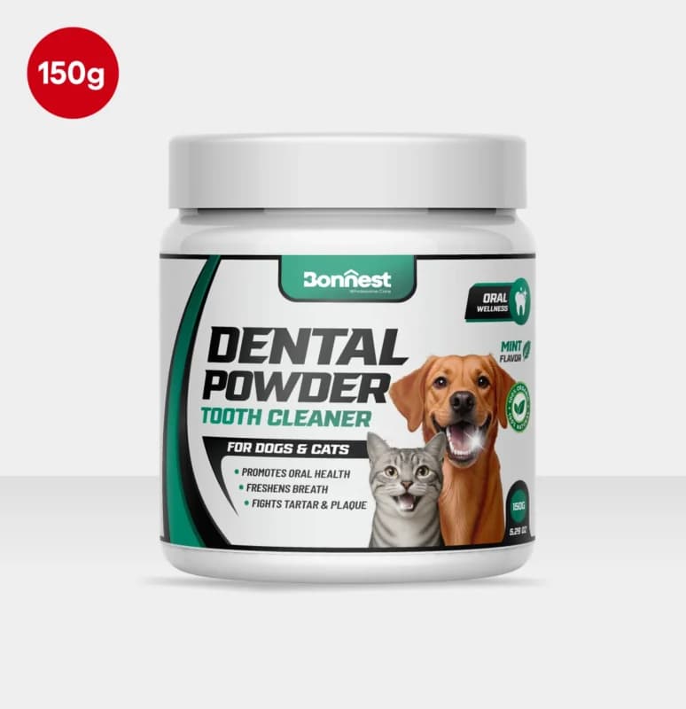 پودر تمیزکننده دندان سگ و گربه بونست 150 گرم | BonNest Dental Powder Tooth Cleaner — تصویر ۴